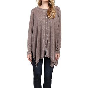 2/$40 ✨ JAG • Avary Top Burnout Jersey Cardigan M